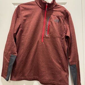 The North Face Men's Maroon and Gray Performance Jacket